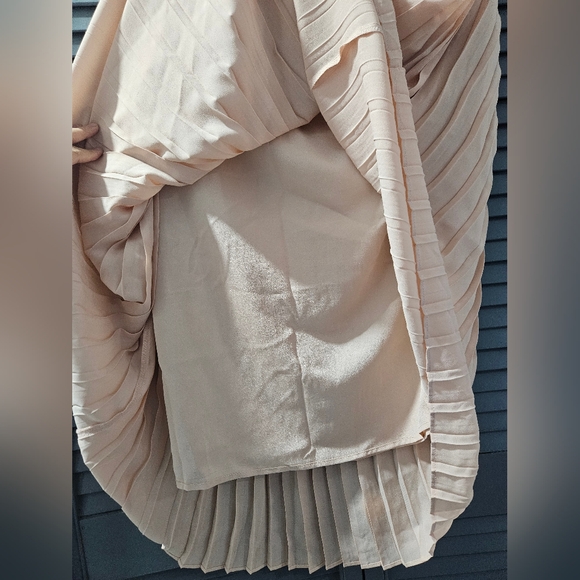 NWOT WHO WHAT WEAR Pink Pleated Skirt (Size M) - Picture 4 of 4